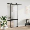 Porte coulissante kit quincaillerie noir 76x205 cm verre trempé 565768565768