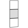 Porte coulissante kit quincaillerie noir 76x205 cm verre trempé 565768565768