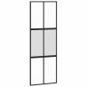Porte coulissante kit quincaillerie noir 76x205 cm verre trempé 565769565769