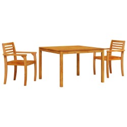 Ensemble de salle à manger pour jardin 3 pcs Marron 565775565775