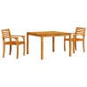 Ensemble de salle à manger pour jardin 3 pcs Marron 565775565775
