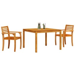 Ensemble de salle à manger pour jardin 3 pcs Marron 565775565775