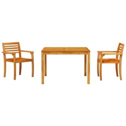 Ensemble de salle à manger pour jardin 3 pcs Marron 565775565775