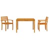 Ensemble de salle à manger pour jardin 3 pcs Marron 565775565775