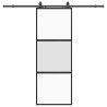 Porte coulissante kit quincaillerie noir 76x205 cm verre trempé 565777565777