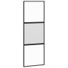 Porte coulissante kit quincaillerie noir 76x205 cm verre trempé 565777565777