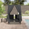 Transat double Réglable Gris 205 x 129 x 200 cm polyrotin 565785565785