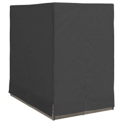 Transat double Réglable Gris 205 x 129 x 200 cm polyrotin 565785565785