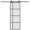 Porte coulissante kit de quincaillerie noir 76x205 cm verre ESG 565788565788