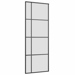 Porte coulissante kit de quincaillerie noir 76x205 cm verre ESG 565788565788