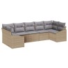 Ensemble de canapé de jardin 7 pcs Beige et Gris clair 565814565814