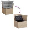 Ensemble de canapé de jardin 7 pcs Beige et Gris clair 565814565814
