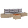 Ensemble de canapé de jardin 5 pcs Beige et Gris clair 565852565852