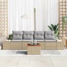 Ensemble de canapé de jardin 5 pcs Beige et Gris clair 565852565852