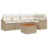 Ensemble de canapé de jardin 6 pcs Beige et crème polyrotin 565862565862