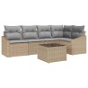 Ensemble de canapé de jardin 6 pcs Beige et Gris clair 565863565863