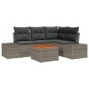 Ensemble de canapé de jardin avec stockage 5 pcs Gris polyrotin 565866565866