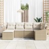 Ensemble de salle à manger pour jardin 6 pcs Beige et crème 565878565878