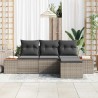 Ensemble de canapé de jardin 4 pcs Gris Poly Rattan 565895565895