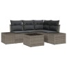 Ensemble de canapé de jardin avec stockage Gris clair polyrotin 565911565911