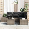 Ensemble de canapé de jardin avec stockage Gris clair polyrotin 565911565911