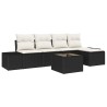 Ensemble de canapé de jardin 5 pcs Marron et Crème polyrotin 565917565917
