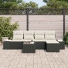 Ensemble de canapé de jardin 5 pcs Marron et Crème polyrotin 565917565917
