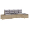 Ensemble de canapé de jardin 5 pcs Beige et Gris clair 565923565923