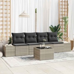 Ensemble de canapé de jardin 5 pcs Gris clair et gris foncé 565931565931