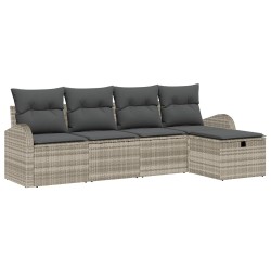 Ensemble de Canapés avec coussin Gris clair polyrotin 565936565936