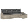 Ensemble de Canapés avec coussin Gris clair polyrotin 565936565936