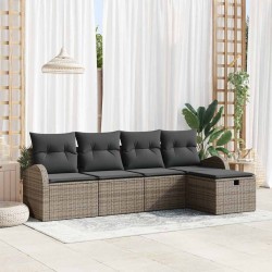 Ensemble de Canapés avec coussin avec stockage Gris polyrotin 565937565937
