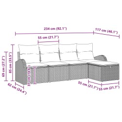 Ensemble de Canapés avec coussin Beige et crème polyrotin 565939565939