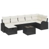 Ensemble de Canapés avec coussin Noir et Crème polyrotin 565945565945