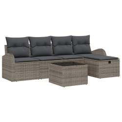 Ensemble de Canapés avec coussin avec stockage Gris polyrotin 565948565948