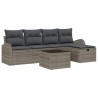 Ensemble de Canapés avec coussin avec stockage Gris polyrotin 565948565948