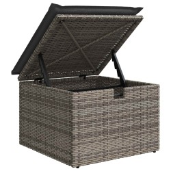 Ensemble de Canapés avec coussin avec stockage Gris polyrotin 565948565948