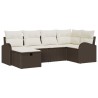 Ensemble de Canapés avec coussin Marron et Crème polyrotin 565956565956
