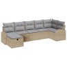 Ensemble de Canapés avec coussin Beige et Gris clair polyrotin 565961565961