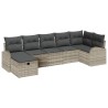 Ensemble de Canapés avec coussin Gris clair polyrotin 565962565962
