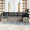 Ensemble de Canapés avec coussin Gris clair polyrotin 565962565962