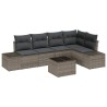 Ensemble de canapé de jardin avec stockage Gris clair polyrotin 565969565969