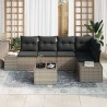 Ensemble de canapé de jardin avec stockage Gris clair polyrotin 565969565969