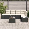 Ensemble de canapé de jardin Marron et Crème polyrotin 565970565970