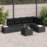 Ensemble de canapé de jardin avec stockage Noir polyrotin 565989565989