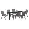 Ensemble de salle à manger pour jardin 7 pcs Gris et Noir 566023566023
