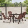 Ensemble de salle à manger pour jardin 5 pcs Marron et Noir 566028566028