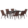 Ensemble de salle à manger pour jardin 7 pcs Marron et Noir 566029566029