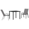 Ensemble de salle à manger pour jardin 3 pcs Gris et Noir 566031566031
