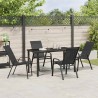 Ensemble de salle à manger pour jardin 5 pcs Noir 566033566033
